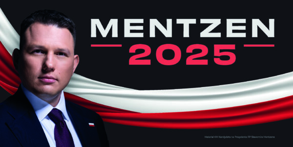 Baner wyborczy Mentzen 2025