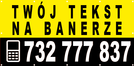 Baner z Twoim tekstem